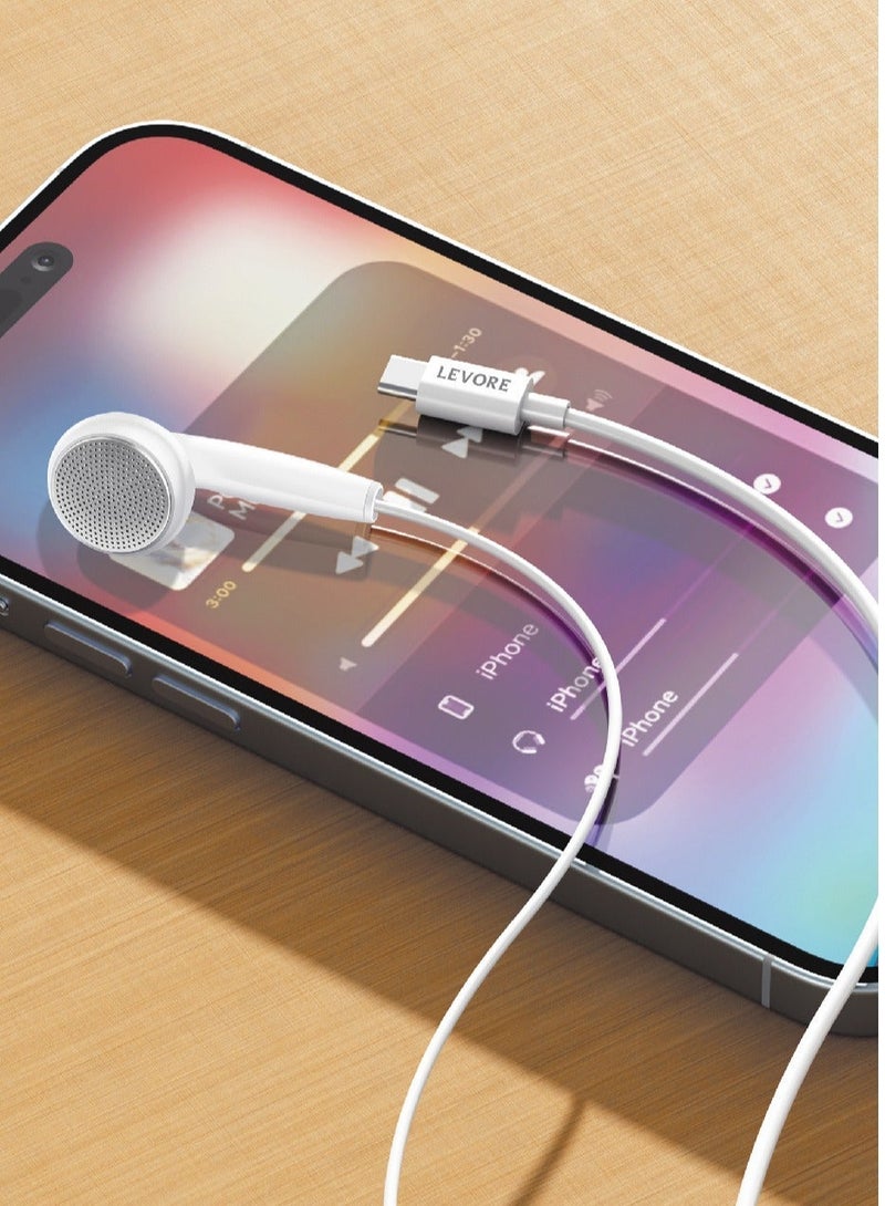 ليفور سماعة أذن أحادية سلكية من LEVORE مزودة بموصل من النوع C - Image 5